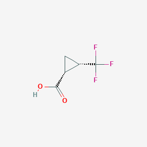 molecular formula C5H5F3O2 B1516052 cis-2-(Trifluoromethyl)cyclopropane-1-carboxylic acid 