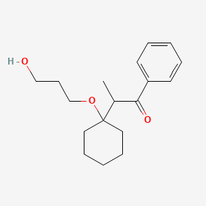 2-[1-(3-Hydroxypropoxy)cyclohexyl]-1-phenylpropan-1-one