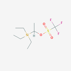 molecular formula C9H19F3O3SSi B15160539 1-(Triethylsilyl)ethyl trifluoromethanesulfonate CAS No. 653603-81-7