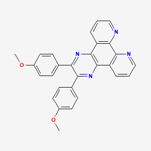 molecular formula C28H20N4O2 B15160542 2,3-Bis(4-methoxyphenyl)pyrazino[2,3-f][1,10]phenanthroline CAS No. 675882-12-9