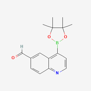 4-(4,4,5,5-tetramethyl-1,3,2-dioxaborolan-2-yl)quinoline-6-carbaldehyde