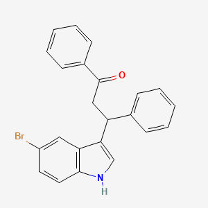 molecular formula C23H18BrNO B15160576 1-Propanone, 3-(5-bromo-1H-indol-3-yl)-1,3-diphenyl- CAS No. 866892-97-9