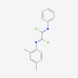 molecular formula C16H14Cl2N2 B15160592 (1Z,2Z)-N~1~-(2,4-Dimethylphenyl)-N~2~-phenylethanebis(imidoyl) dichloride CAS No. 653591-82-3