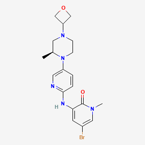 molecular formula C19H24BrN5O2 B1516060 (S)-5-Bromo-1-methyl-3-(5-(2-methyl-4-(oxetan-3-yl)piperazin-1-yl)pyridin-2-ylamino)pyridin-2(1H)-one 