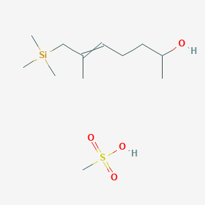 molecular formula C12H28O4SSi B15160600 Methanesulfonic acid;6-methyl-7-trimethylsilylhept-5-en-2-ol CAS No. 660823-58-5