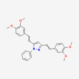 3,5-Bis[2-(3,4-dimethoxyphenyl)ethenyl]-1-phenyl-1H-pyrazole