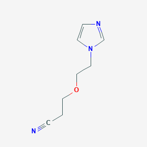 molecular formula C8H11N3O B15160640 3-[2-(1H-Imidazol-1-yl)ethoxy]propanenitrile CAS No. 798571-58-1