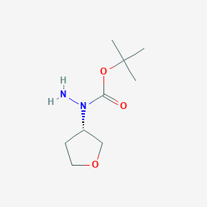 molecular formula C9H18N2O3 B1516072 (S)-tert-Butyl 1-(tetrahydrofuran-3-yl)hydrazinecarboxylate 