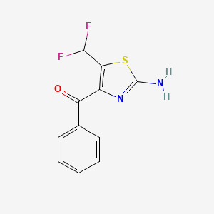 molecular formula C11H8F2N2OS B15160723 2-Amino-4-benzoyl-5-difluoromethyl-1,3-thiazole 