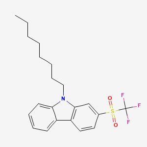 9-Octyl-2-(trifluoromethanesulfonyl)-9H-carbazole