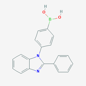 molecular formula C19H15BN2O2 B151611 (4-(2-苯基-1H-苯并[d]咪唑-1-基)苯基)硼酸 CAS No. 867044-33-5