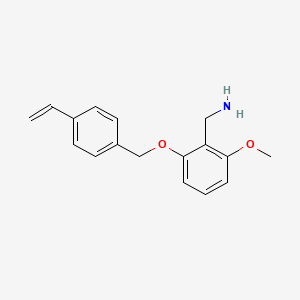 1-{2-[(4-Ethenylphenyl)methoxy]-6-methoxyphenyl}methanamine