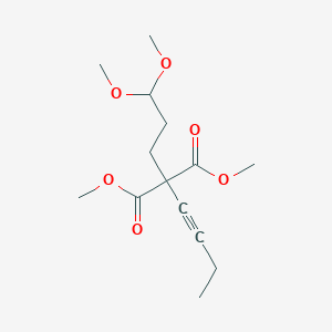 Dimethyl (but-1-yn-1-yl)(3,3-dimethoxypropyl)propanedioate