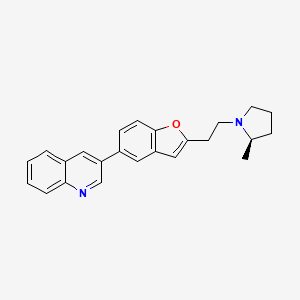 3-(2-{2-[(2R)-2-Methylpyrrolidin-1-yl]ethyl}-1-benzofuran-5-yl)quinoline