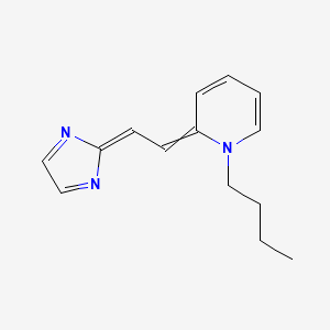 molecular formula C14H17N3 B15161341 1-Butyl-2-[2-(2H-imidazol-2-ylidene)ethylidene]-1,2-dihydropyridine CAS No. 142702-16-7