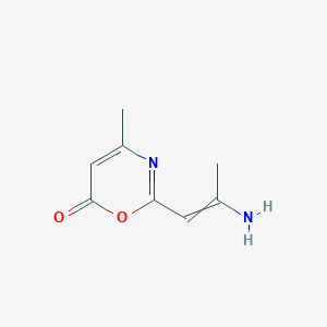 molecular formula C8H10N2O2 B15161359 2-(2-Aminoprop-1-en-1-yl)-4-methyl-6H-1,3-oxazin-6-one CAS No. 652995-54-5