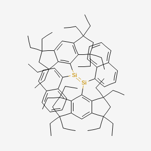 (E)-1,2-Bis(1-naphthyl)-1,2-bis(1,1,3,3,5,5,7,7-octaethyl-1,2,3,5,6,7-hexahydro-s-indacen-4-yl)disilene