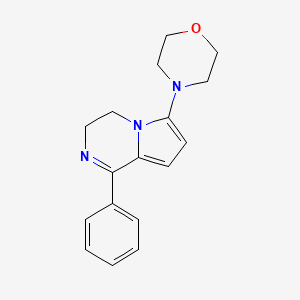 molecular formula C17H19N3O B15161411 Pyrrolo[1,2-a]pyrazine, 3,4-dihydro-6-(4-morpholinyl)-1-phenyl- CAS No. 658699-51-5