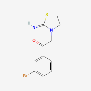 1-(3-bromophenyl)-2-(2-imino-1,3-thiazolidin-3-yl)ethanone