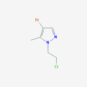 molecular formula C6H8BrClN2 B1516143 4-Bromo-1-(2-chloroethyl)-5-methyl-1H-pyrazole CAS No. 108354-41-2