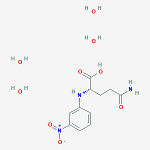 N~2~-(3-Nitrophenyl)-L-glutamine--water (1/4)