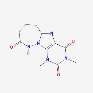 molecular formula C11H13N5O3 B1516158 1,3-Dimethyl-6,7,8,10-tetrahydropurino[9,8-b]diazepine-2,4,9-trione 