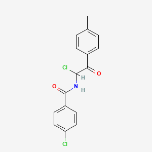 4-Chloro-N-[1-chloro-2-(4-methylphenyl)-2-oxoethyl]benzamide