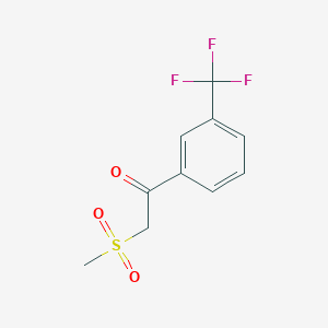 molecular formula C10H9F3O3S B151616 2-(Methylsulfonyl)-1-(3-(trifluoromethyl)phenyl)ethanone CAS No. 128306-96-7