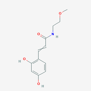 molecular formula C12H15NO4 B15161695 3-(2,4-Dihydroxyphenyl)-N-(2-methoxyethyl)prop-2-enamide CAS No. 664965-52-0