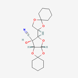 (3Ar,5R,6R,6aR)-5-[(3R)-1,4-dioxaspiro[4.5]decan-3-yl]-6-hydroxyspiro[5,6a-dihydro-3aH-furo[2,3-d][1,3]dioxole-2,1'-cyclohexane]-6-carbonitrile
