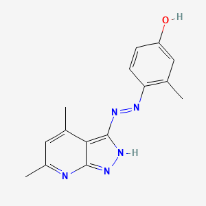 4-[2-(4,6-Dimethyl-2H-pyrazolo[3,4-b]pyridin-3-yl)hydrazinylidene]-3-methylcyclohexa-2,5-dien-1-one