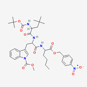 D-Norleucine, N-[(1,1-dimethylethoxy)carbonyl]-4-methyl-L-leucyl-1-(methoxycarbonyl)-D-tryptophyl-, (4-nitrophenyl)methyl ester (9CI)