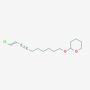 molecular formula C15H23ClO2 B15161795 2-[(10-Chlorodec-9-en-7-yn-1-yl)oxy]oxane CAS No. 146321-34-8