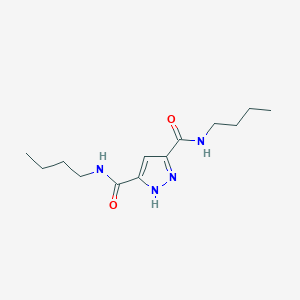 molecular formula C13H22N4O2 B15161796 N~3~,N~5~-Dibutyl-1H-pyrazole-3,5-dicarboxamide CAS No. 147011-85-6