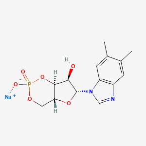 sodium;(4aR,6R,7R,7aS)-6-(5,6-dimethylbenzimidazol-1-yl)-2-oxido-2-oxo-4a,6,7,7a-tetrahydro-4H-furo[3,2-d][1,3,2]dioxaphosphinin-7-ol