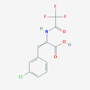 3-(3-Chlorophenyl)-2-(2,2,2-trifluoroacetamido)prop-2-enoic acid