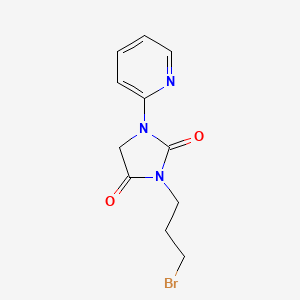 B15161842 3-(3-Bromopropyl)-1-(pyridin-2-yl)imidazolidine-2,4-dione CAS No. 652992-40-0