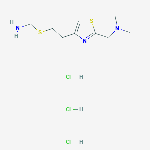 molecular formula C9H20Cl3N3S2 B1516188 2-(Dimethylaminomethyl)-4-(2-aminomethylthiomethyl)thiazole trihydrochloride 