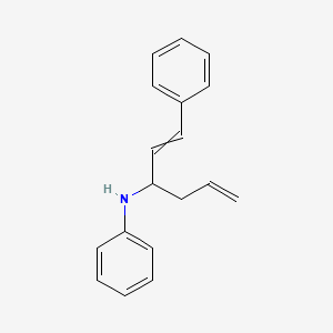 molecular formula C18H19N B15161942 N-(1-Phenylhexa-1,5-dien-3-yl)aniline CAS No. 144661-26-7