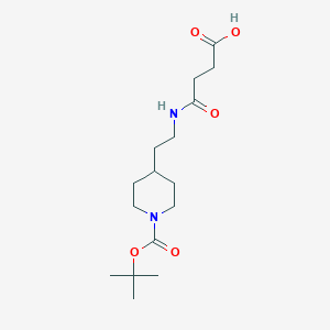 4-[2-[1-[(2-Methylpropan-2-yl)oxycarbonyl]piperidin-4-yl]ethylamino]-4-oxobutanoic acid