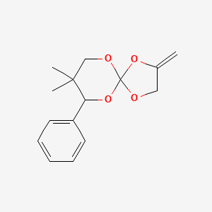 molecular formula C15H18O4 B15162110 8,8-Dimethyl-2-methylidene-7-phenyl-1,4,6,10-tetraoxaspiro[4.5]decane CAS No. 669077-57-0