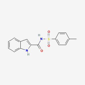 molecular formula C16H14N2O3S B15162112 N-(4-Methylbenzene-1-sulfonyl)-1H-indole-2-carboxamide CAS No. 827624-88-4