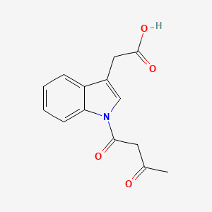 molecular formula C14H13NO4 B15162114 [1-(3-Oxobutanoyl)-1H-indol-3-yl]acetic acid CAS No. 142714-39-4