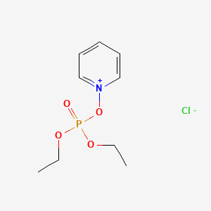 molecular formula C9H15ClNO4P B15162154 1-[(Diethoxyphosphoryl)oxy]pyridin-1-ium chloride CAS No. 145083-64-3