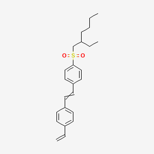 molecular formula C24H30O2S B15162185 1-Ethenyl-4-{2-[4-(2-ethylhexane-1-sulfonyl)phenyl]ethenyl}benzene CAS No. 670280-92-9