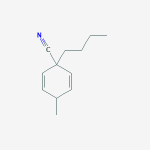 molecular formula C12H17N B15162212 2,5-Cyclohexadiene-1-carbonitrile, 1-butyl-4-methyl- CAS No. 671221-05-9