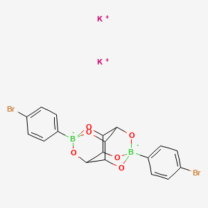 molecular formula C18H14B2Br2K2O6 B1516228 Bis(4-bromophenylboronic Acid) scyllo-Inositol Complex Dipotassium CAS No. 1537876-29-1