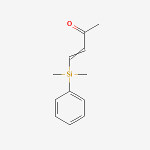 molecular formula C12H16OSi B15162301 4-[Dimethyl(phenyl)silyl]but-3-en-2-one CAS No. 144823-72-3