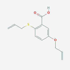 molecular formula C13H14O3S B15162333 5-[(Prop-2-en-1-yl)oxy]-2-[(prop-2-en-1-yl)sulfanyl]benzoic acid CAS No. 674333-38-1