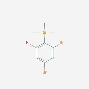 molecular formula C9H11Br2FSi B15162413 1,5-Dibromo-2-(trimethylsilyl)-3-fluorobenzene CAS No. 183065-70-5